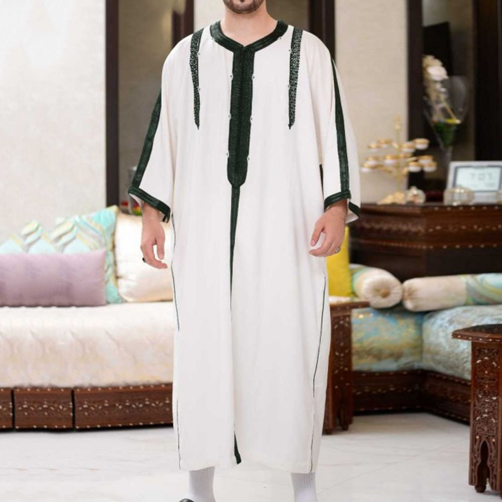 Islamic mens clothing kaftan maxi muslim long sleeve dubai abaya wholesale