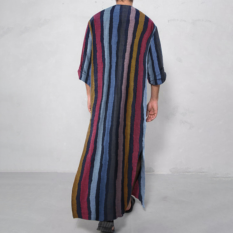 Wholesale stripe dubai saudi muslim jubba al aseel thobe for men