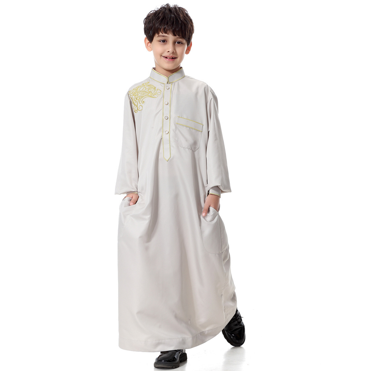 Muslim daffah boys saudi khamis arab islamic clothing thobe boys