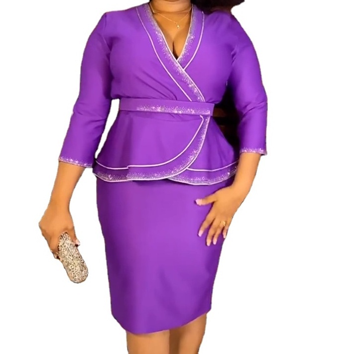 African clothing lady casual wear elegant women church dresses and suits