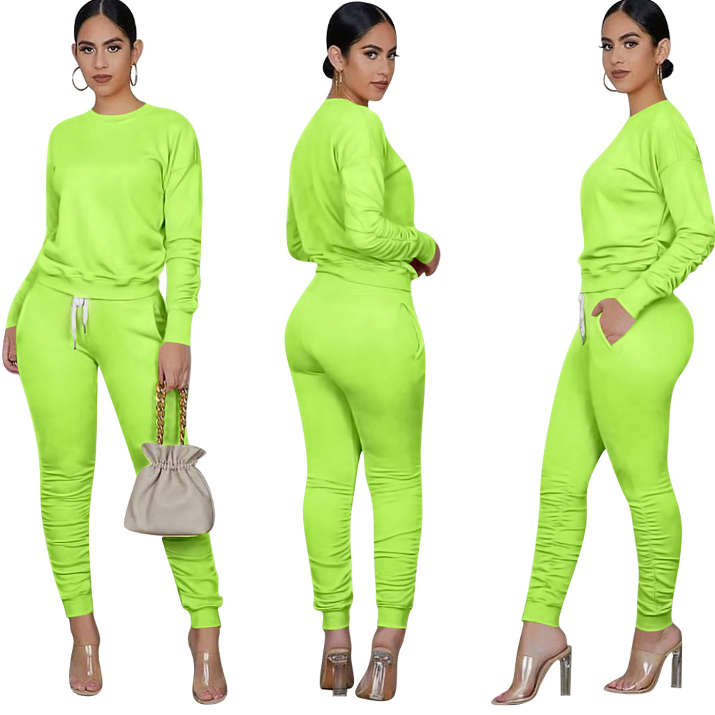 Blank custom ladies 2 piece jogging suits wholesale