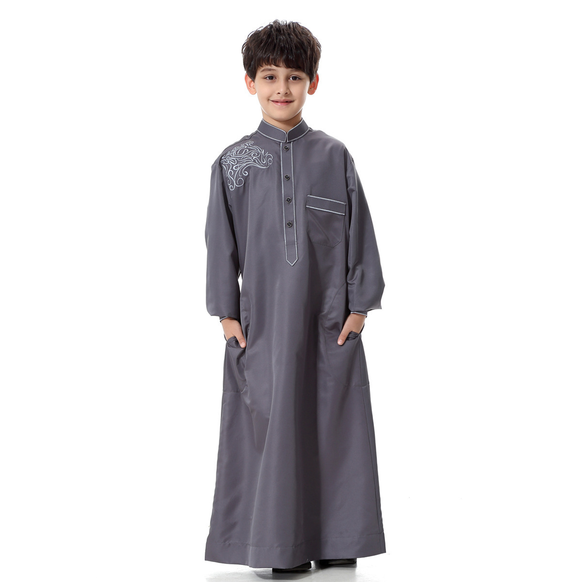 Muslim daffah boys saudi khamis arab islamic clothing thobe boys