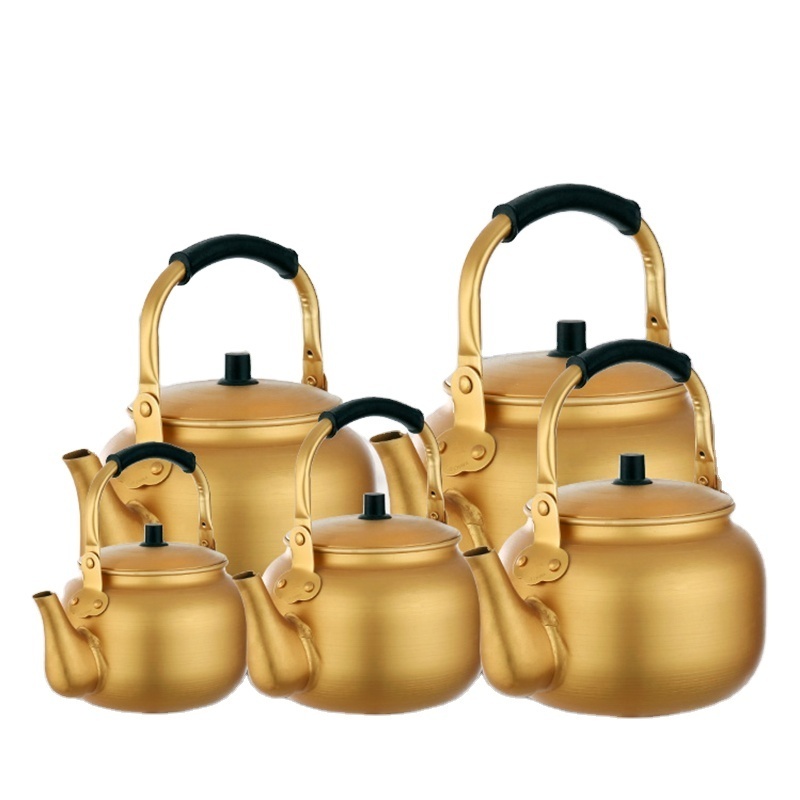 2021 Factory Direct Sales Aluminum Yellow Kettle ,Aluminum Teapot Hot Sale Large Capacity Gas Water Kettle