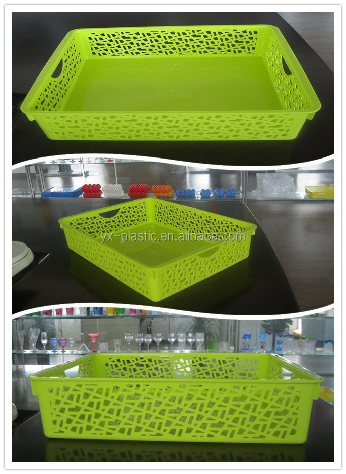 Plastic receive basket for cosmetic in perforated design