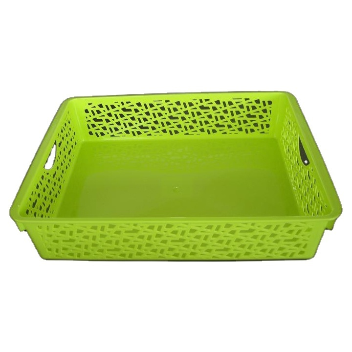 Plastic receive basket for cosmetic in perforated design