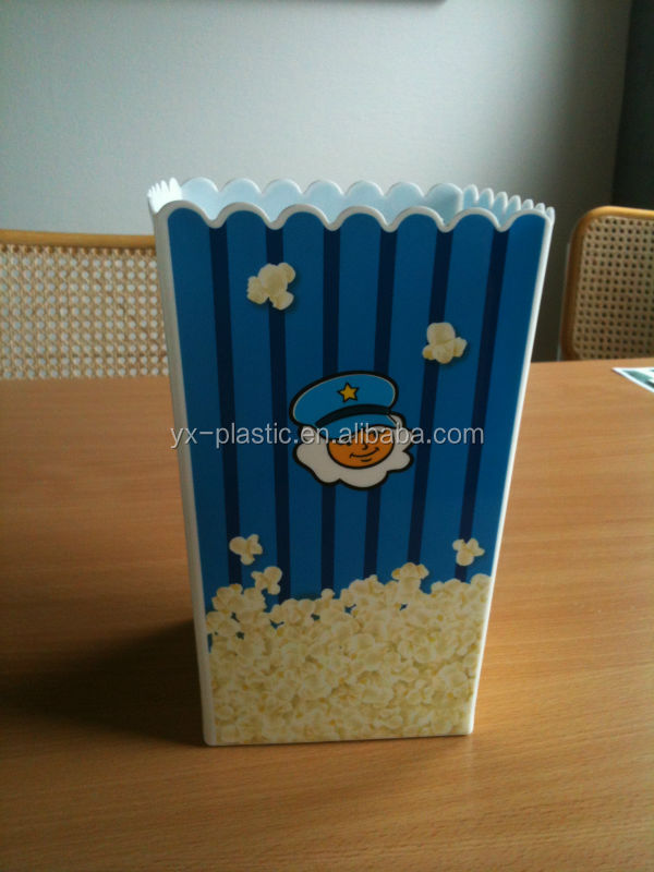 square plastic popcorn tub/Popcorn Packing Box