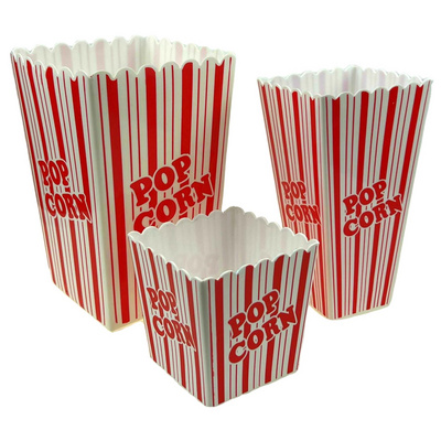 Promotional Re-Usable Plastic Popcorn Boxes Popcorn Buckets