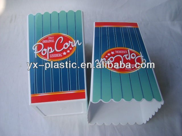 square plastic popcorn tub/Popcorn Packing Box