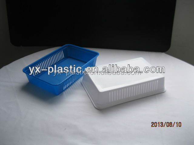 Plastic receive basket for cosmetic in perforated design