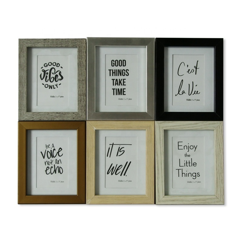 Wholesale Cheap Multi Color Mini Picture Frame 4.5x3.5, Display a Picture 2x3 with Mat Black Photo Frame for Bedroom Office