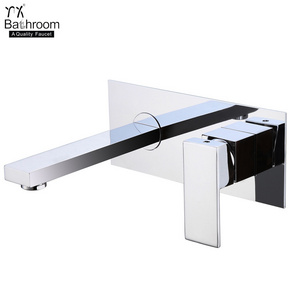 kaiping Bathroom Wall Mounted single lever square wash face basin faucet  mixer