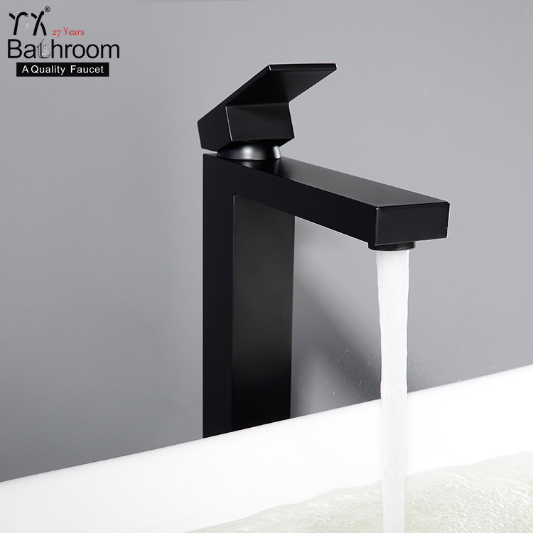 Basin sink faucet with filter cartridge Long neck faucet copper matte black single handle basin sink faucet