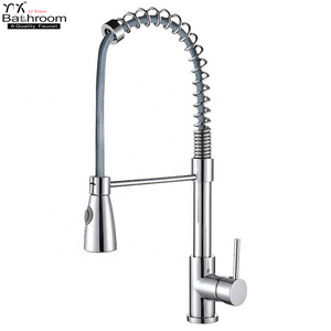 Kaiping faucet manufacturer Brass Single Lever Pull Out Kitchen Faucet Pull Out Spray Head Kitchen Faucet