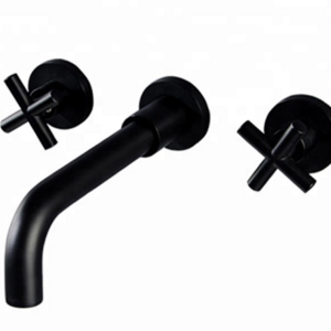 American CUPC Black Wall Mounted Faucet with Separated Handle In Bathroom Mixer Tap