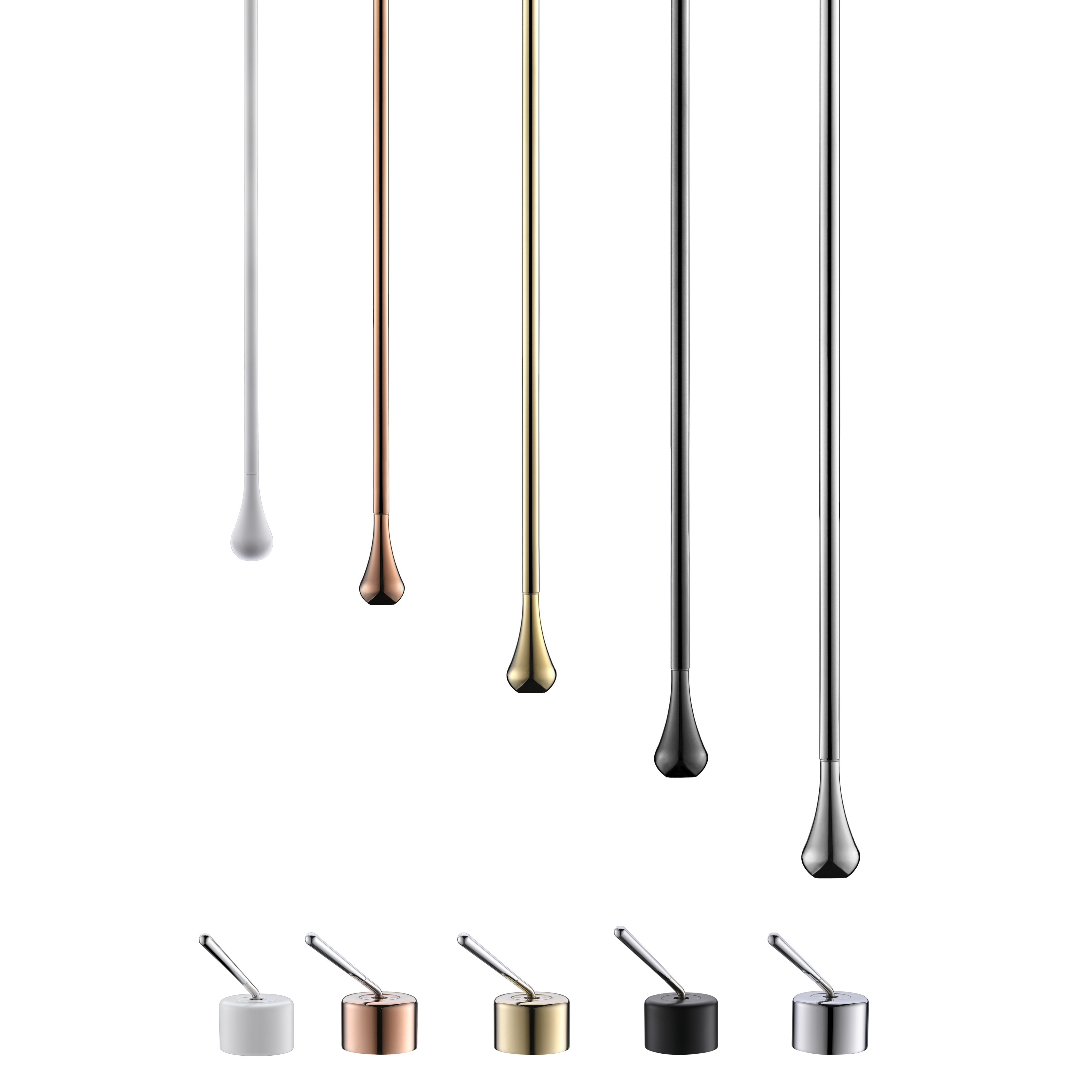 Chrome brushed gold rose gold matte black  Finished Luxury Design Ceiling faucet Brass taps  Mixers bathroom taps