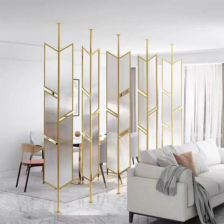 Floor to Ceiling Metal Room Dividers Living Room Bedroom