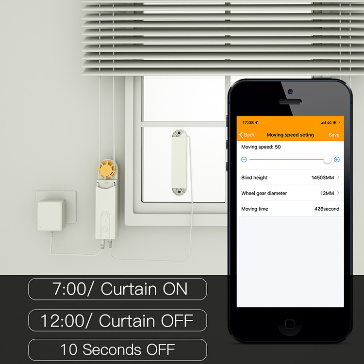 tuya app control zigbee smart home device am43 blinds drive diy wifi smart shade chain motor with solar panel