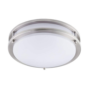 LED Flush Mount Ceiling Light 12" 15W Dimmable Ceiling Lamp , Brushed Nickel Lighting Fixture