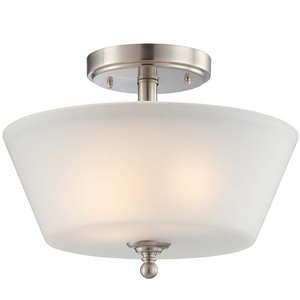 12 inch 2 lights semi flush mount ceiling pendant lamp glass shade E26/LED  interior lighting