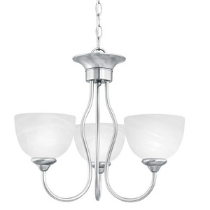 Contemporary Luxury Chandelier Brushed Nickel With Alabaster Glass Shade Pendant Lighting