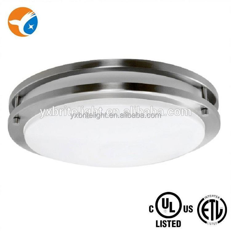 10/12/14/16/18/24inch Modern round White Acrylic Brushed Nickel flush mount ceiling light with ETL UL certification