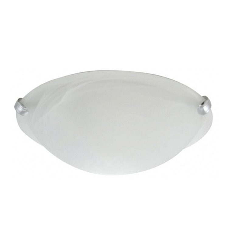 UL/ETL listed half moon ceiling fixture alabaster glass shade flush mount ceiling light for living room bedroom