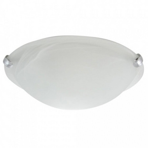 UL/ETL listed half moon ceiling fixture alabaster glass shade flush mount ceiling light for living room bedroom