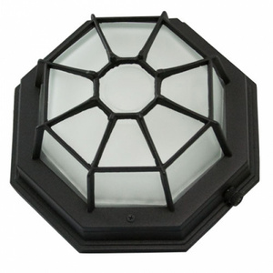 Decorative Octagon Black Metal LED Outdoor Wall light ETL listed Exterior Garden outdoor lighting fixture exterior wall lamp