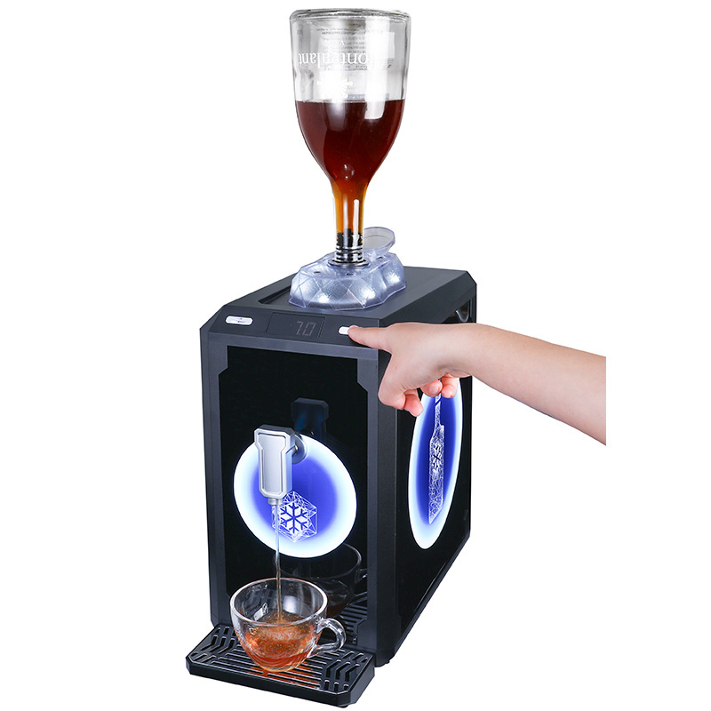 Newly Small Automatic Chiller for Bar Pub Party Ball Gala Drink Dispenser Cooling Machine for Wine Whiskey Vodka Liquor Freezer