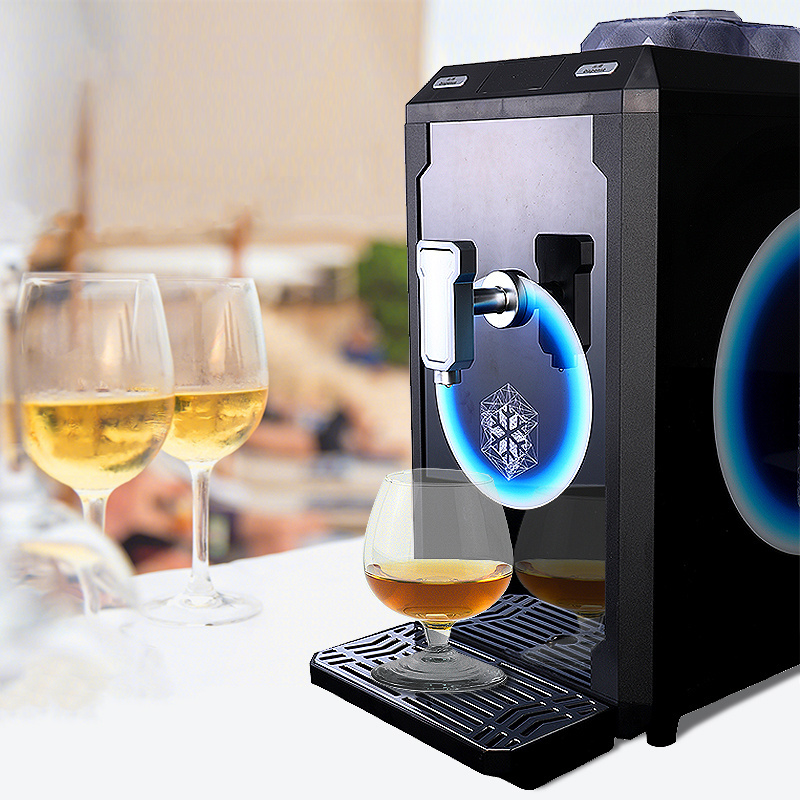 Newly Small Automatic Chiller for Bar Pub Party Ball Gala Drink Dispenser Cooling Machine for Wine Whiskey Vodka Liquor Freezer