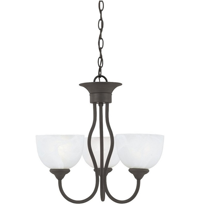 Contemporary Luxury Chandelier Brushed Nickel With Alabaster Glass Shade Pendant Lighting