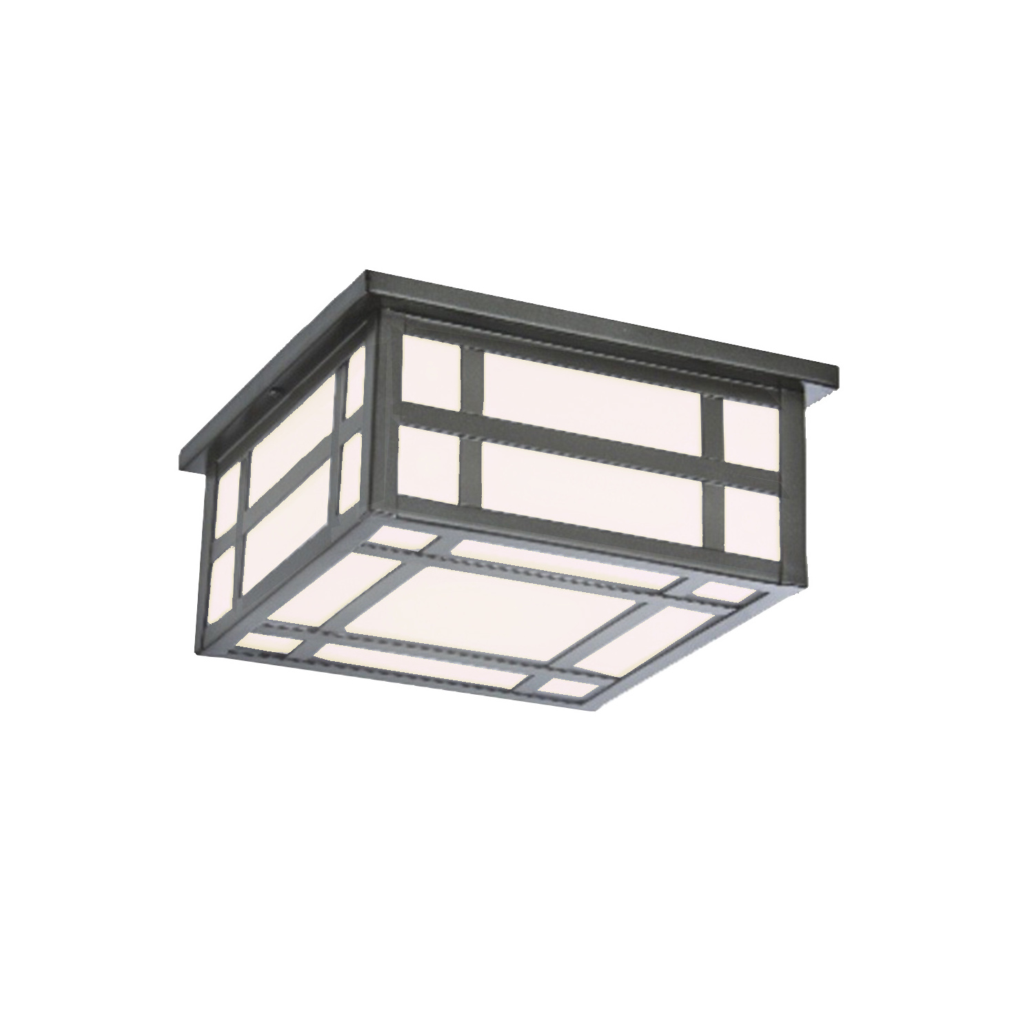 11 inch Outdoor Ceiling Lamp White Acrylic Bronze Square Cube Porch Light Surface Mounted Garden Ceiling Fixture UL ETL Listed