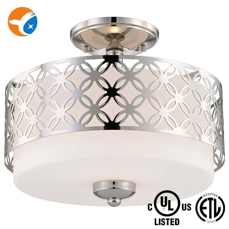 Alabaster Antique Mid Century design Flush Mount Ceiling Light Classic Ceiling Lamp for hallway living room with UL listed