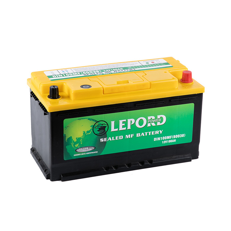 DIN100 din 60 66 72 75 12v  car battery 100ah wholesale Maintenance Free auto car batteries lead acid voltage