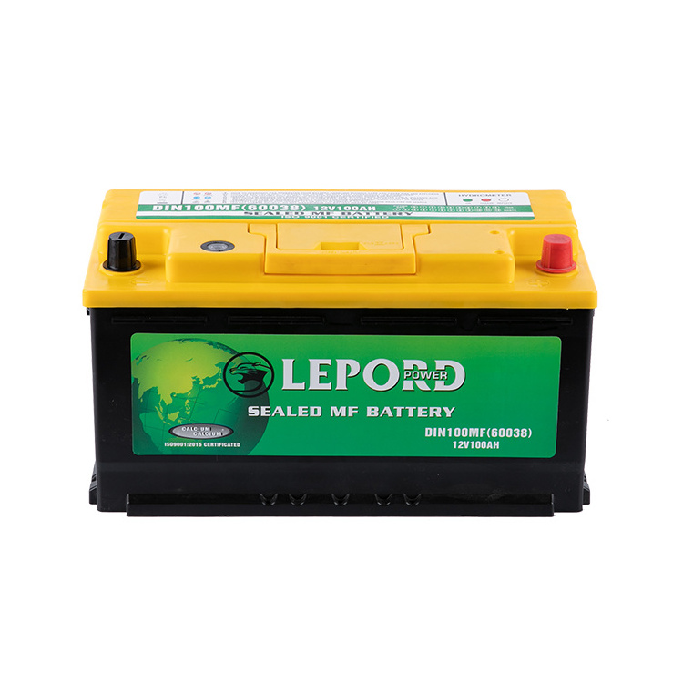 DIN100 din 60 66 72 75 12v  car battery 100ah wholesale Maintenance Free auto car batteries lead acid voltage