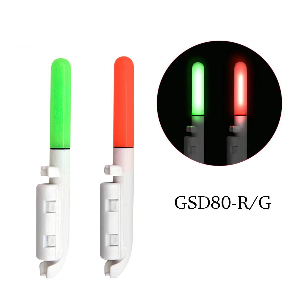 RT80 Can be used for 3.0-4.5mm sea pole tip  red / Green / smart sensor light LED fishing rod light night fishing rod top light