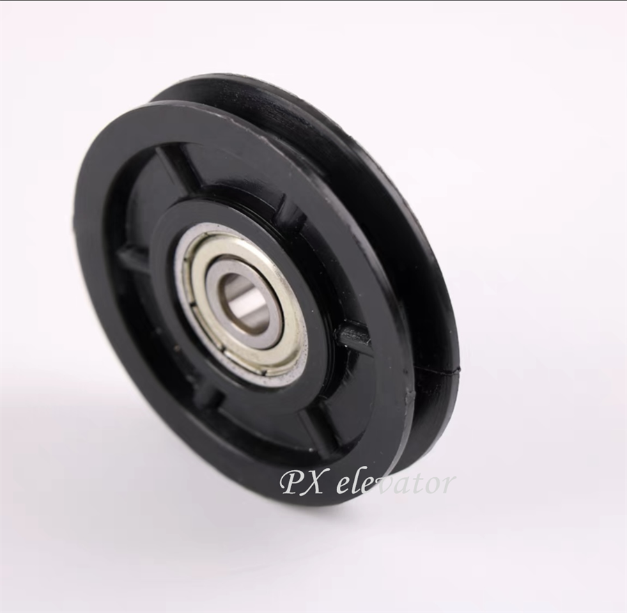 Elevator parts elevator nylon rope wheel steel wire rope elevator hall door hanger roller 70*11/90*11*6200Z