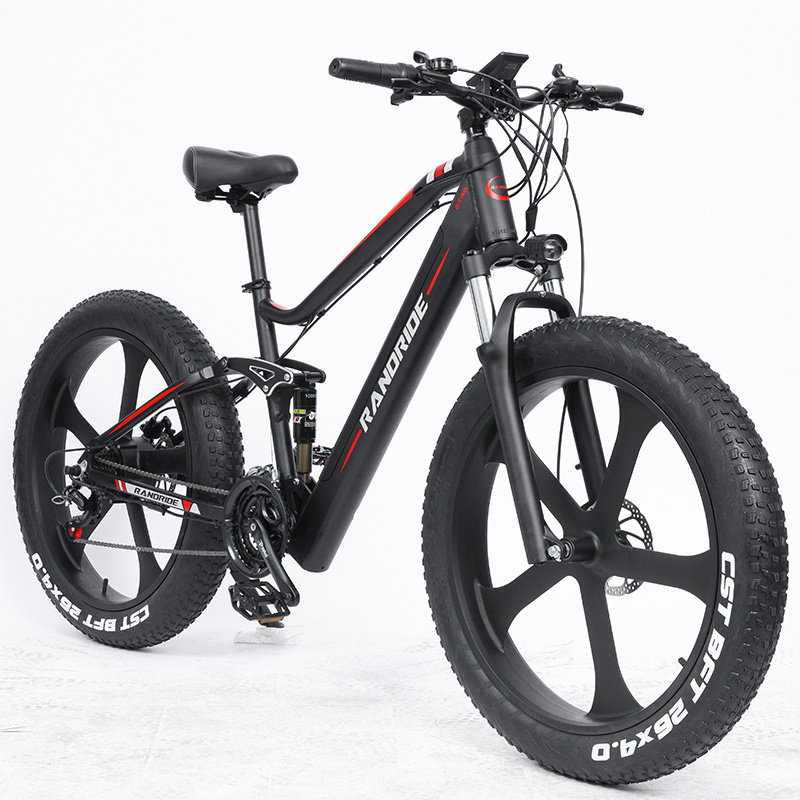 Eu warehouse stock e bike mtb 48v 1000w fat tire 21speed 13.6 Ah electric bike full suspension e mountain bike