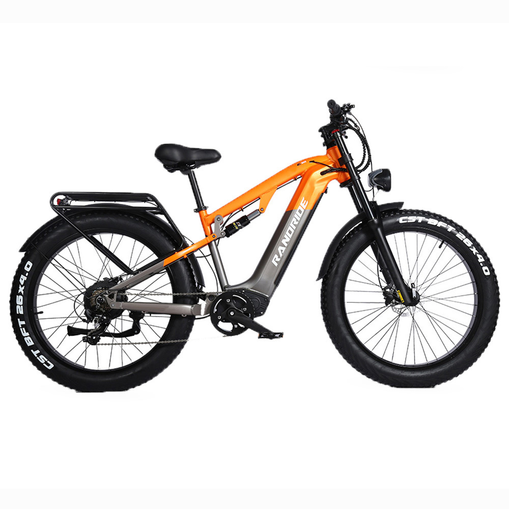 RANDRIDE 20Ah 26*4.0 e-bike full suspension fat tire electric mountain bike with throttle 1500w