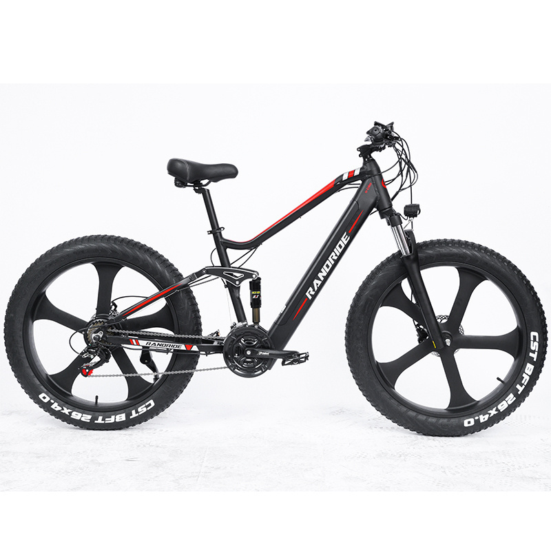 Eu warehouse stock e bike mtb 48v 1000w fat tire 21speed 13.6 Ah electric bike full suspension e mountain bike