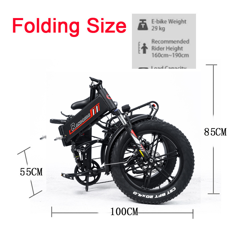 Eu warehouse 20 inch foldable ebike 1000w 48v e bikes Full suspension fat tire folding electric bike for unisex