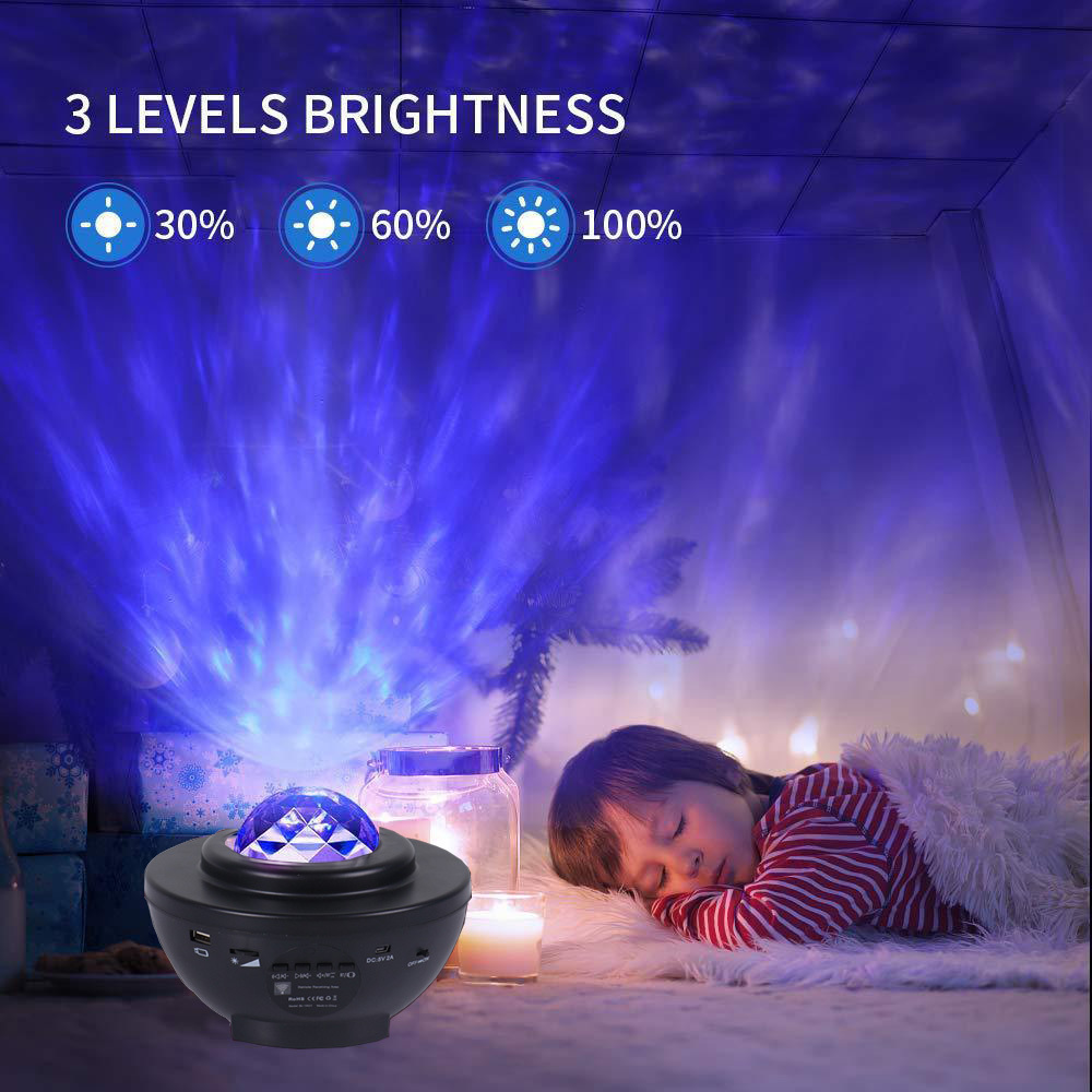 2021 Hot Seller Music Speaker Twinkling Space LED Night Light Starry Sky Projector for Room Decoration night light