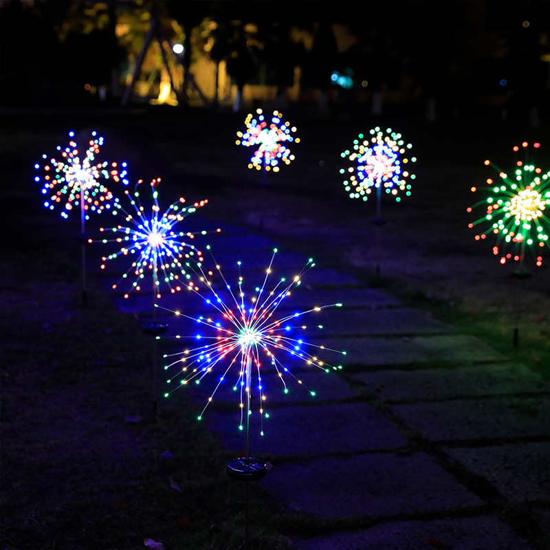 Solar Outdoor Waterproof Decoration Christmas Lights Led Fireworks