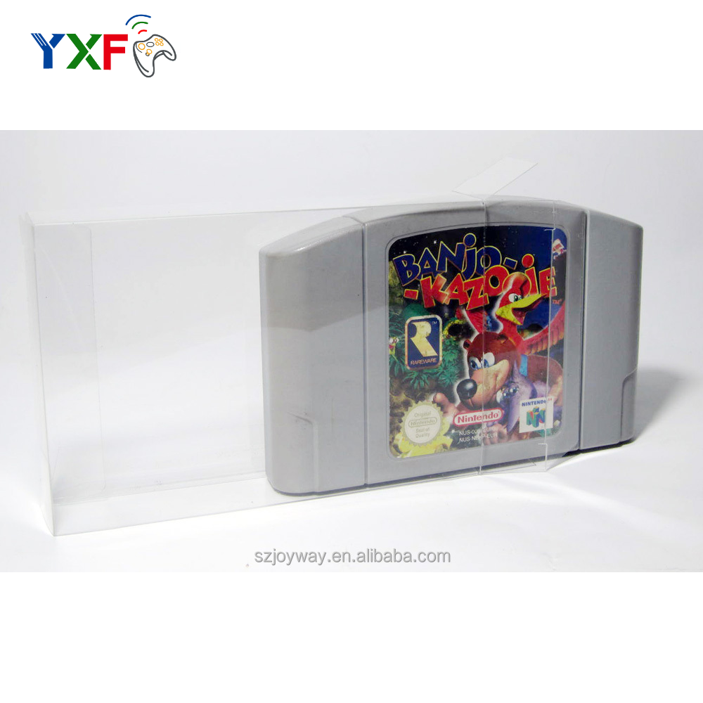 Clear Transparent Cartridge Protector for N64 Game Card Plastic PET Case Boxes