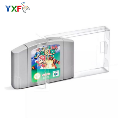 Clear Transparent Cartridge Protector for N64 Game Card Plastic PET Case Boxes