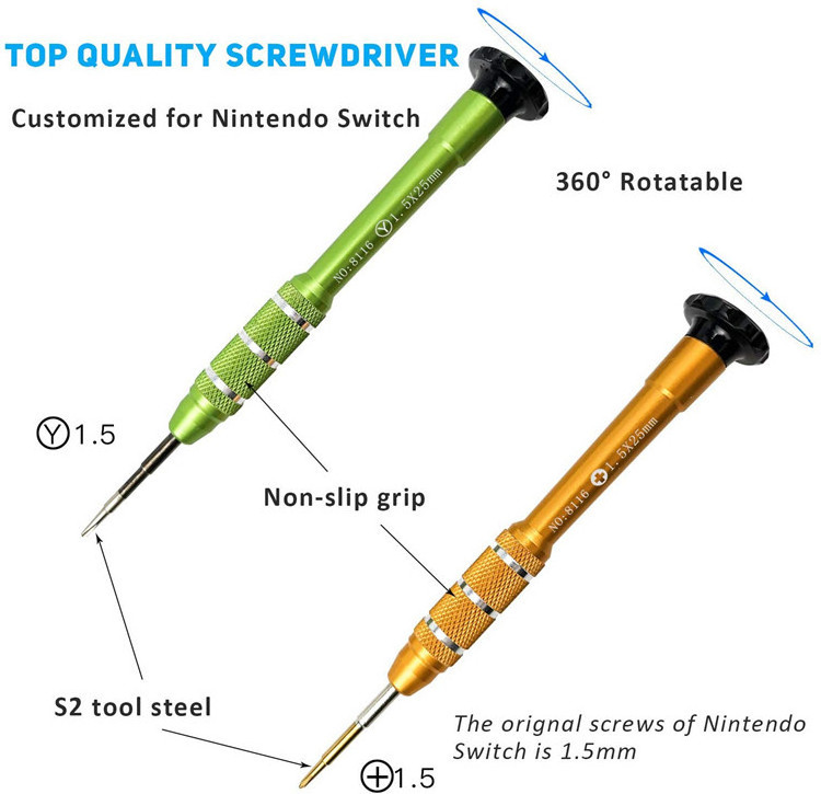 19 in 1 Various For Nintendo Switch steel tool set screwdriver disassemble set with 3D joystick