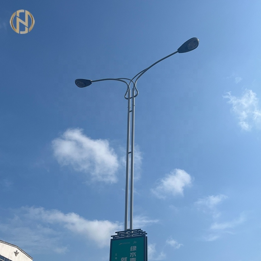 Economic Outdoor Cast Iron Galvanized Lights Lamp Post Parts 5M 7M 8M 9M Price Lamp Post Solar Street Light Pole