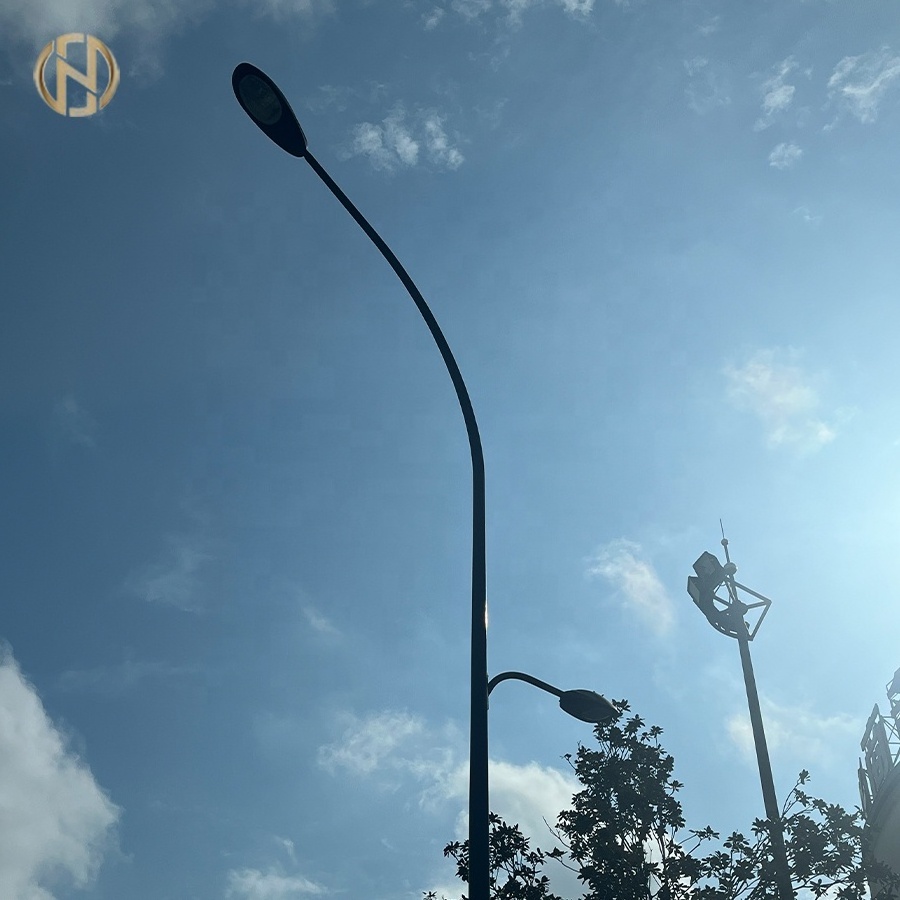 Economic Outdoor Cast Iron Galvanized Lights Lamp Post Parts 5M 7M 8M 9M Price Lamp Post Solar Street Light Pole