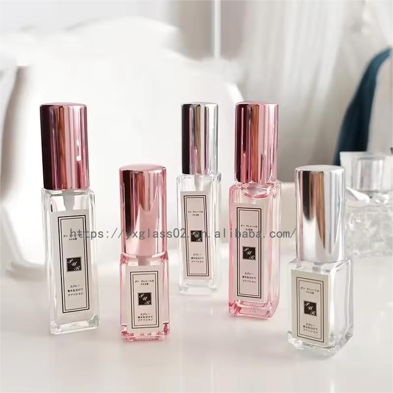 Vial Pink Sprayer bottle Portable Perfume sample bottle travel square packaging container4ML9ML20ML30ML50ML