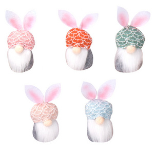 Factory Direct Plush Easter Mini Bunny Gnomes Hanging Easter Gnomes Easter Gnome Bunny Hanging Ornaments Set